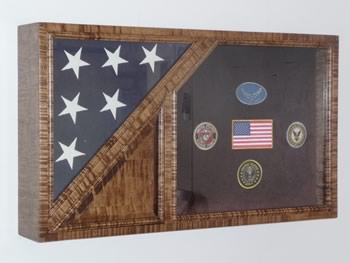 miltary flag box, display case, cremation urn. 